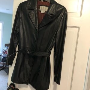 Nine West black leather jacket. Medium.